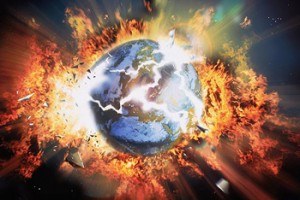 Earth explodes