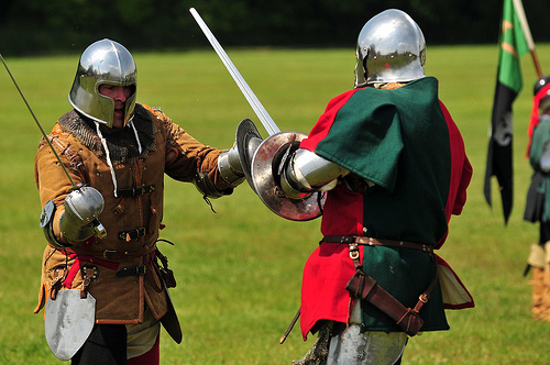 medieval sword fight