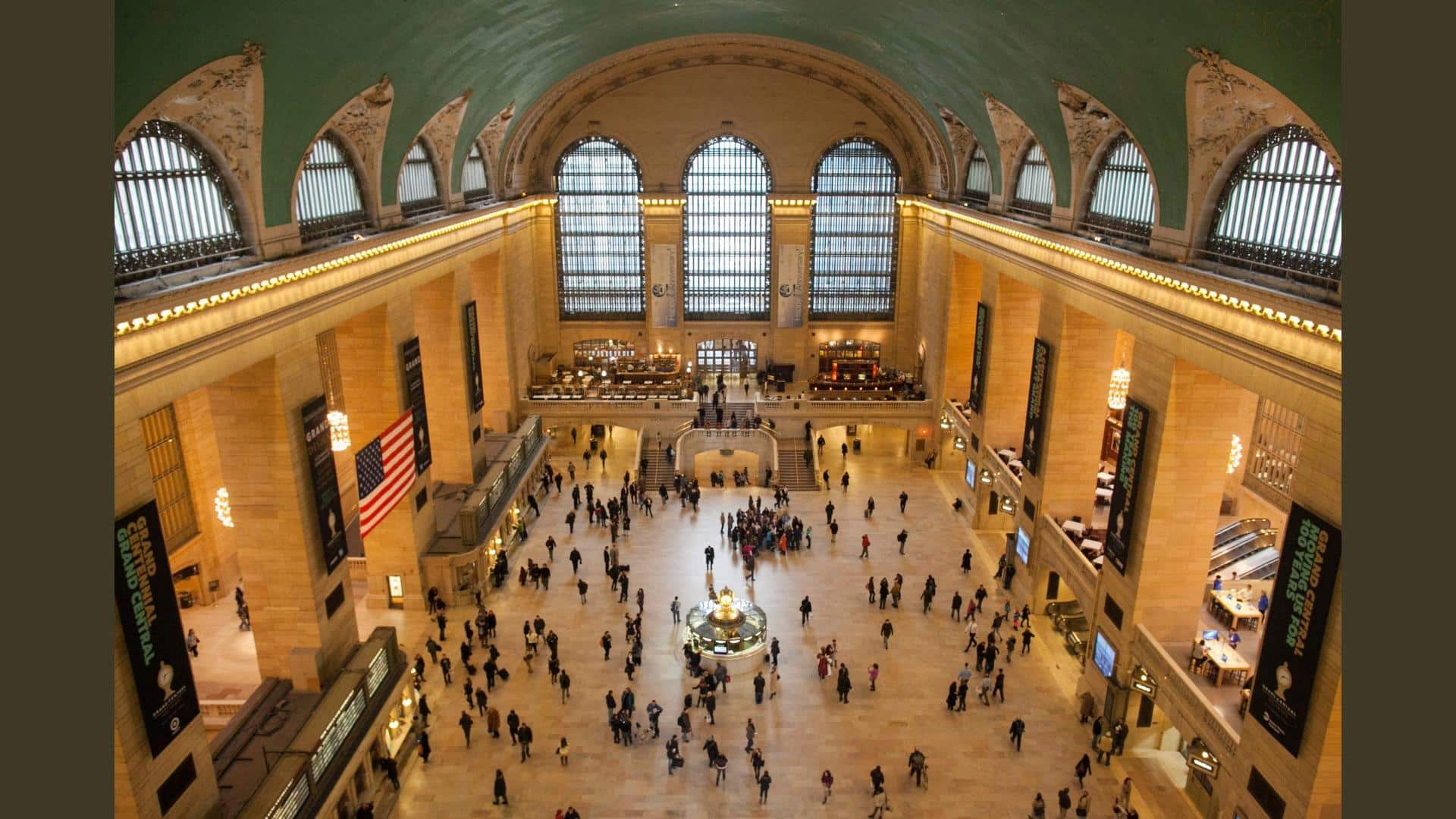 Grand Central Terminal's Ceiling Shows Stars Backward
