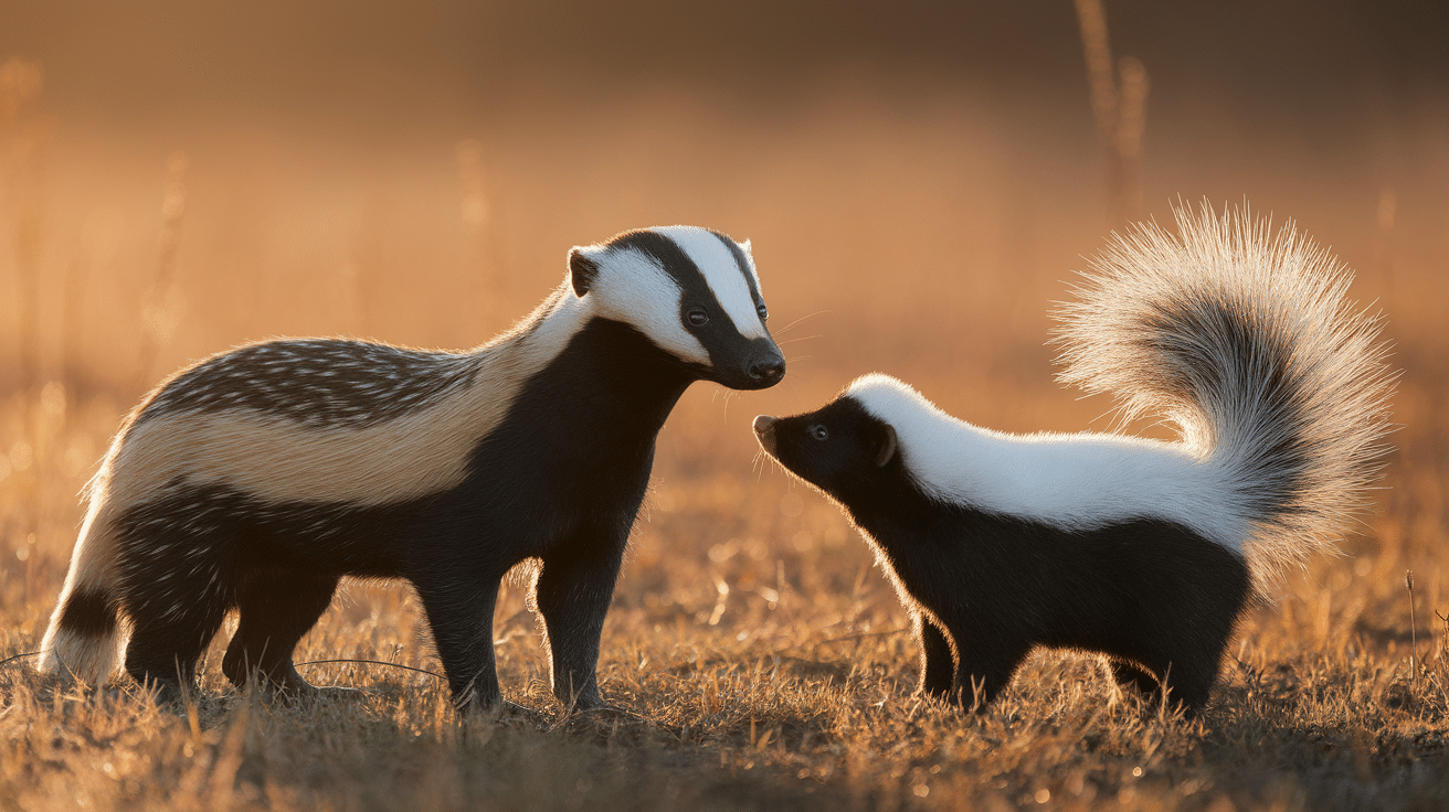 Physical Comparison Between Honey Badger vs Skunk
